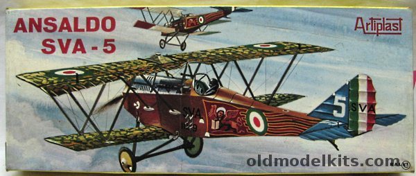 Artiplast 1/50 Ansaldo SVA-5 (SVA5 SVA.5) - Italian Air Force plastic model kit